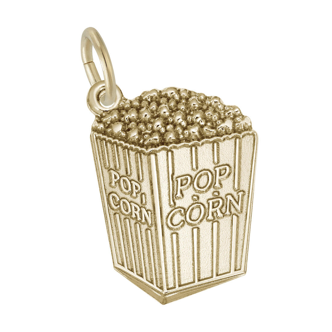 Popcorn Charm by Rembrandt 10K or 14K Gold or Sterling Silver