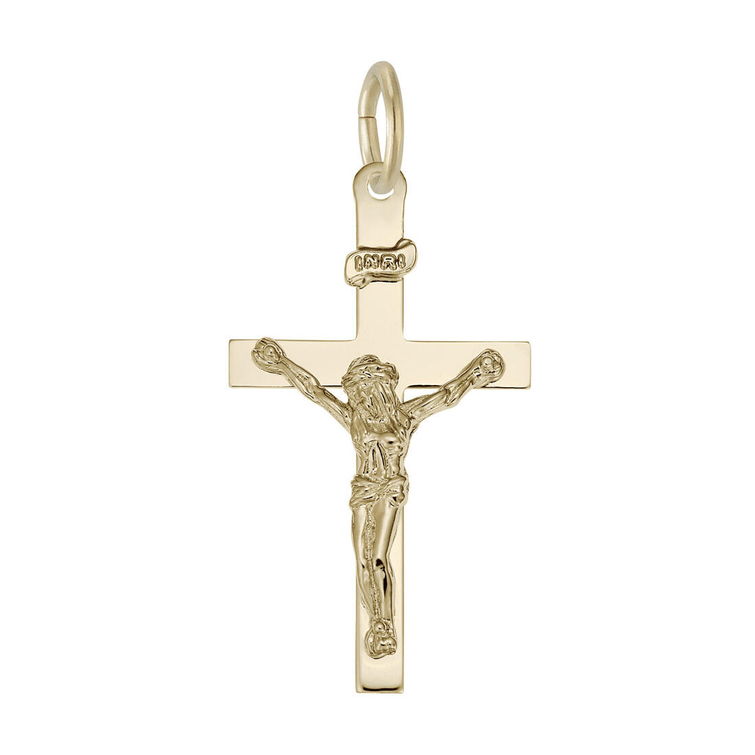 Crucifix Charm by Rembrandt 10K or 14K Gold or Sterling Silver