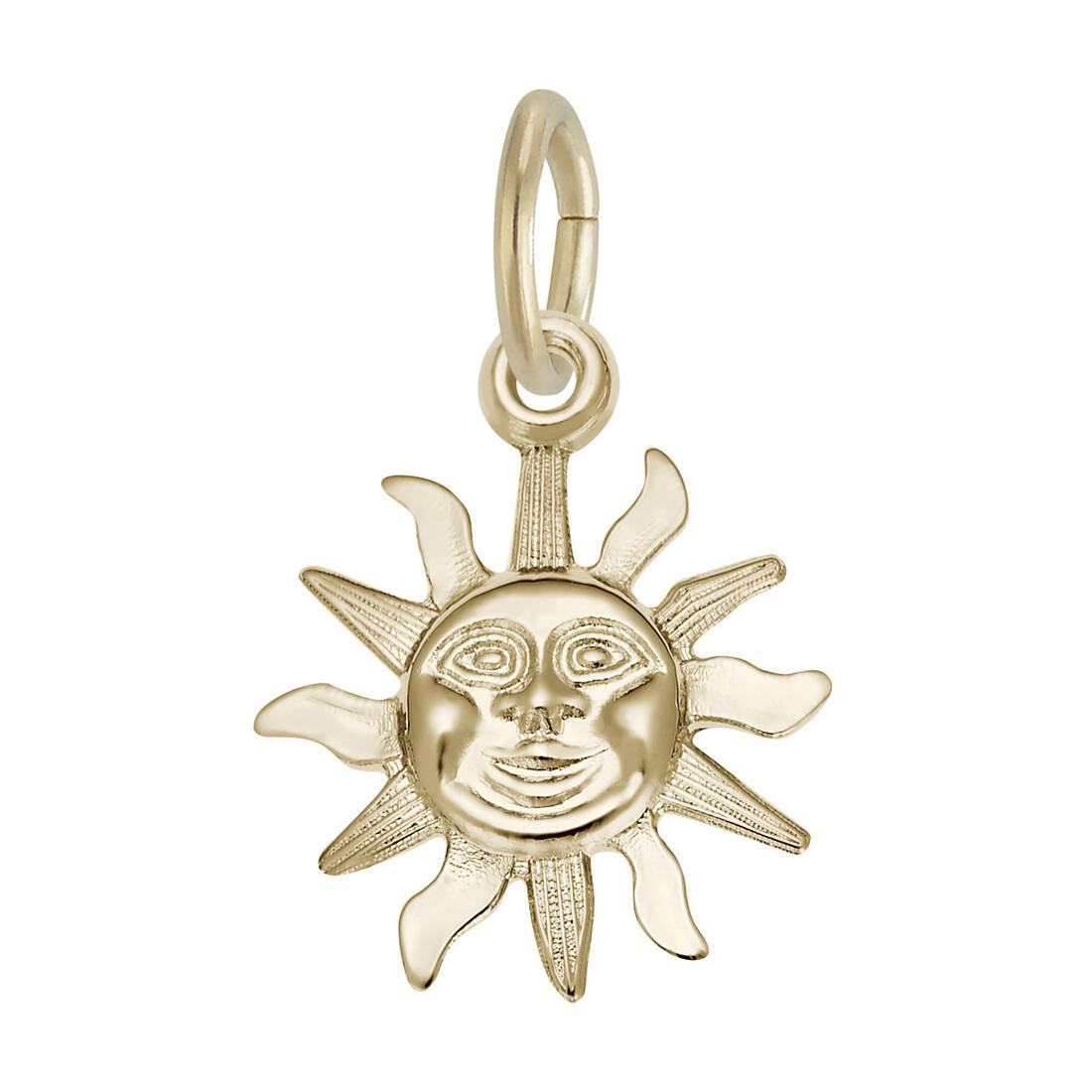 Sunburst Charm by Rembrandt 10K or 14K Gold or Sterling Silver