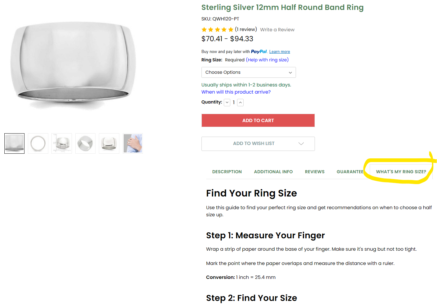 Ring tool on ring pages