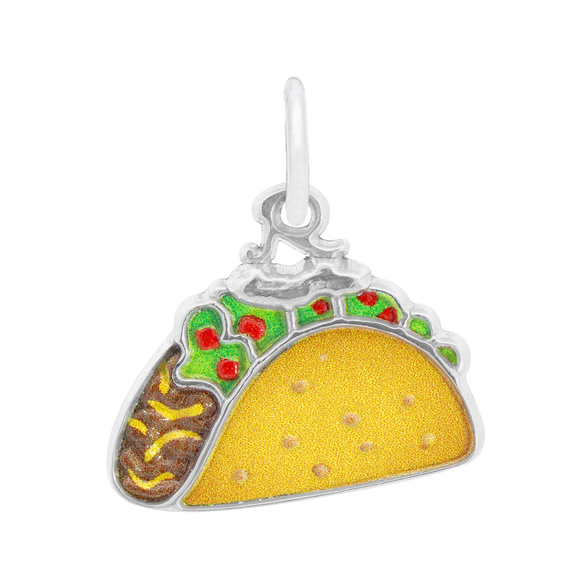 Painted Taco Charm (Choose Metal) by Rembrandt - Picture 3 of 7